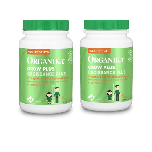[优惠组合] 2瓶 X Organika 儿童成长营养补充剂，60 粒素食胶囊