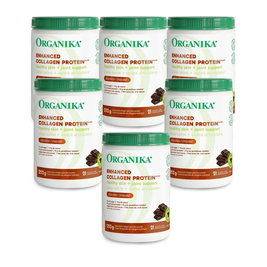 [優惠組合] 6瓶x Organika 巧克力增強膠原蛋白 252g