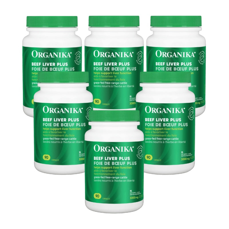 [優惠組合] 6瓶x Organika 牛肝精華膠囊 90粒 