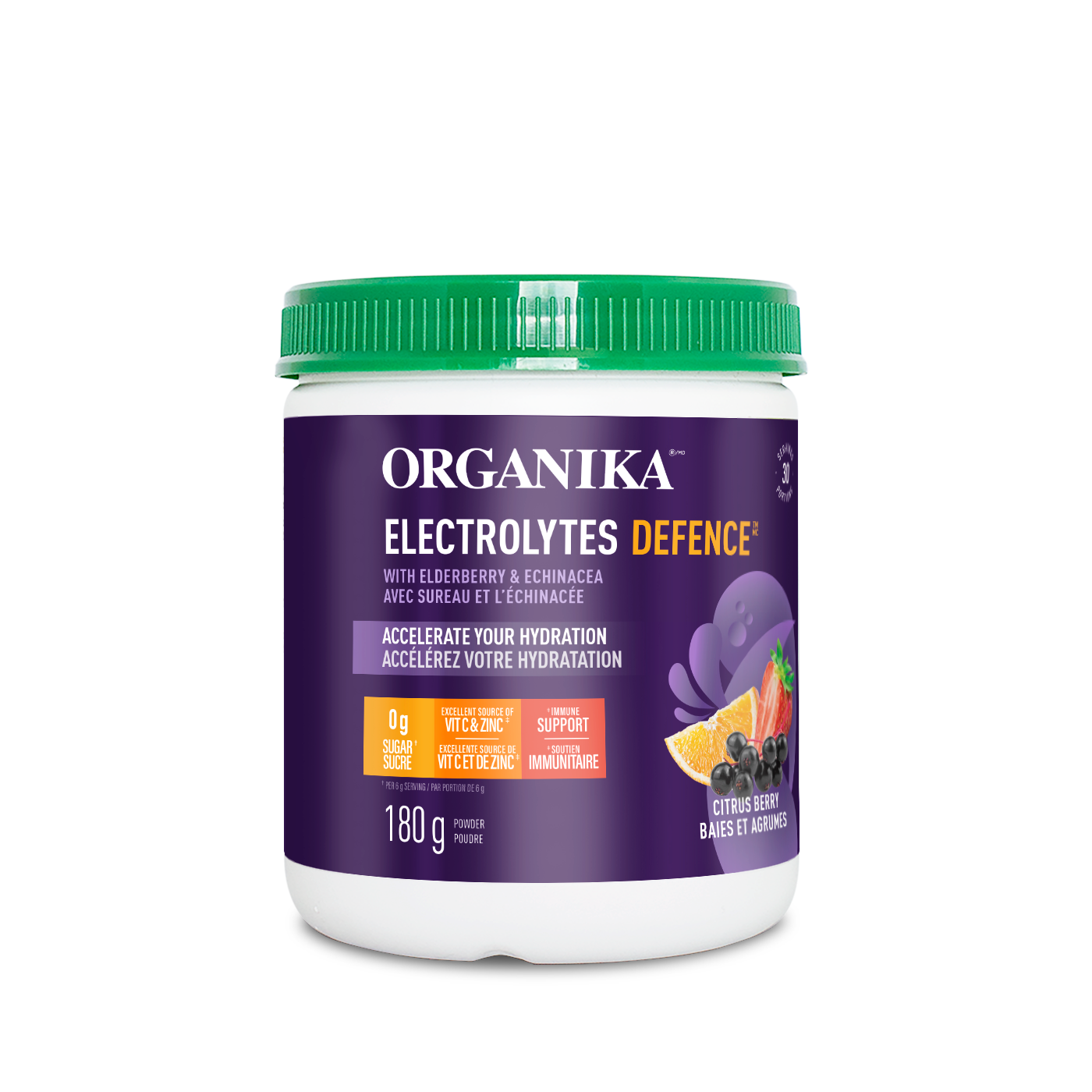 Organika Electrolytes Defence with Elderberry & Echinacea 180g