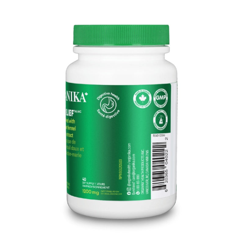 [優惠組合] 6瓶x Organika 腹脹緩解膠囊，強效草本混合物，可減少腹脹和脹氣，120 粒膠囊