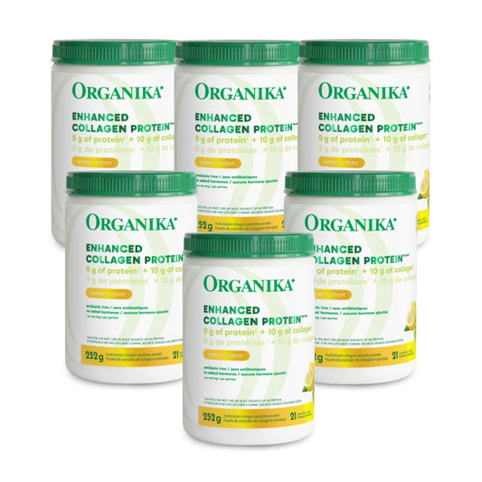 [優惠組合] 6瓶x Organika 檸檬風味膠原蛋白粉 250g 