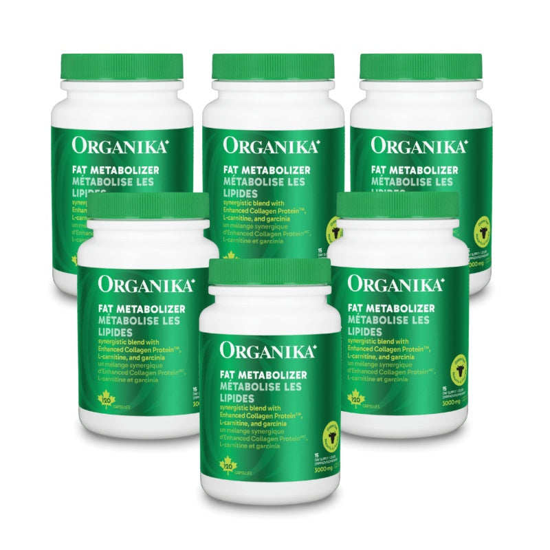 6x Organika Fat Metabolizer 120 Capsules Bundle