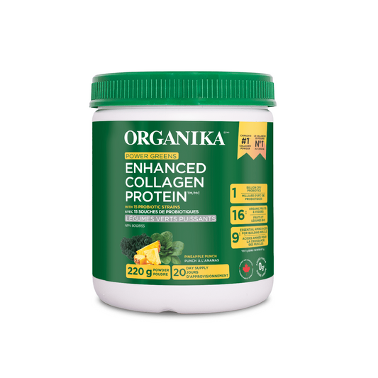 Organika Enhanced Collagen Protein Power Greens with Probiotics 220g