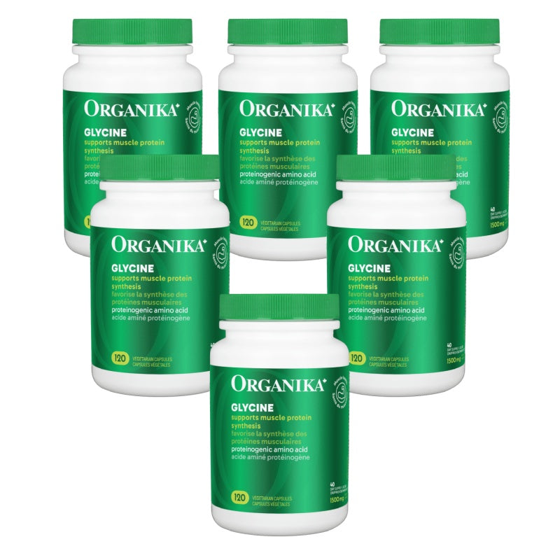 6x Organika Glycine - Proteinogenic Amino Acid 120 vcaps Bundle