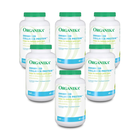 [優惠組合] 6瓶x Organika 强化胶原蛋白原味 500g，240粒胶囊