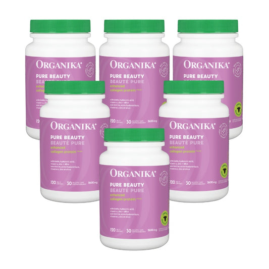 [优惠组合] 6瓶x Organika Pure Beauty 强效美容胶原蛋白 2600mg，120片装 