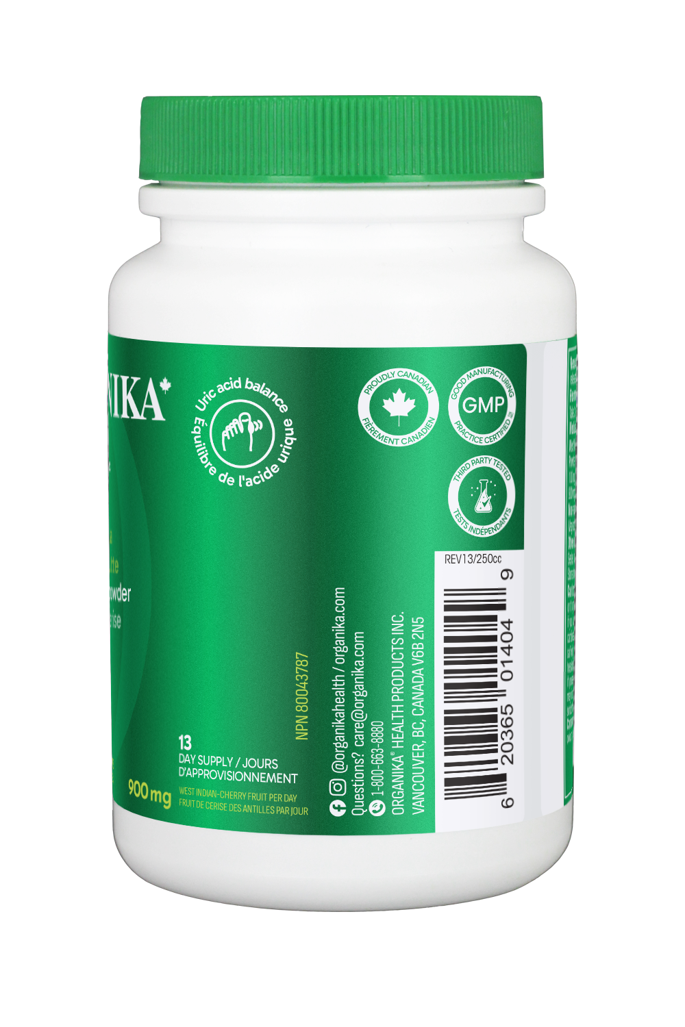 【优惠组合】3瓶 x Organika 天然特效痛风灵, 含黑樱桃天然降尿酸, 390毫克,120粒