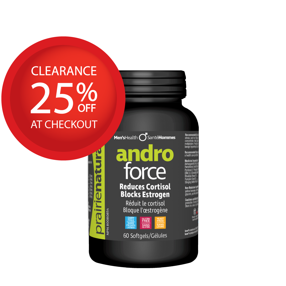【clearance】Prairie Naturals Andro Force 120 softgels Exp: Apr 2027