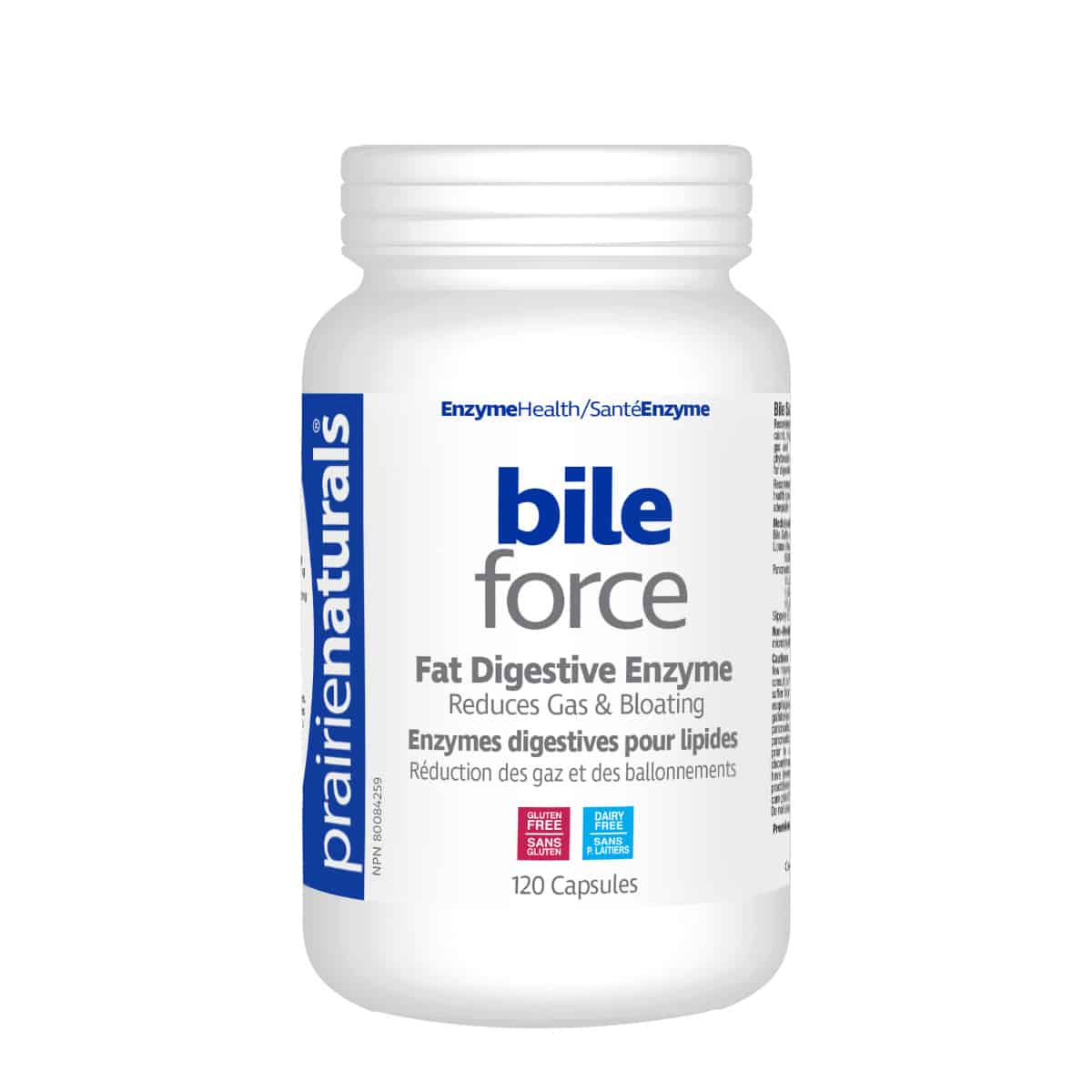 Prairie Naturals Bile-Force Fat Digestive Enzyme 120 Capsules