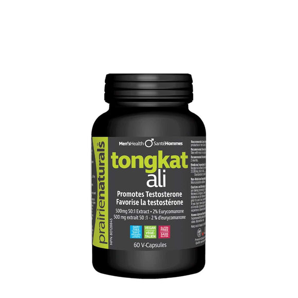 Prairie Naturals Tongkat Ali (Regulating Testosterone Levels) 500mg 60 Vegetarian capsules