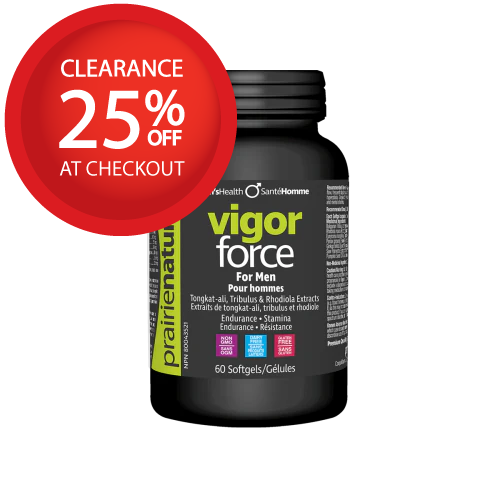 【clearance】Prairie Naturals Vigor-Force 60 softgels Exp: Aug 2027