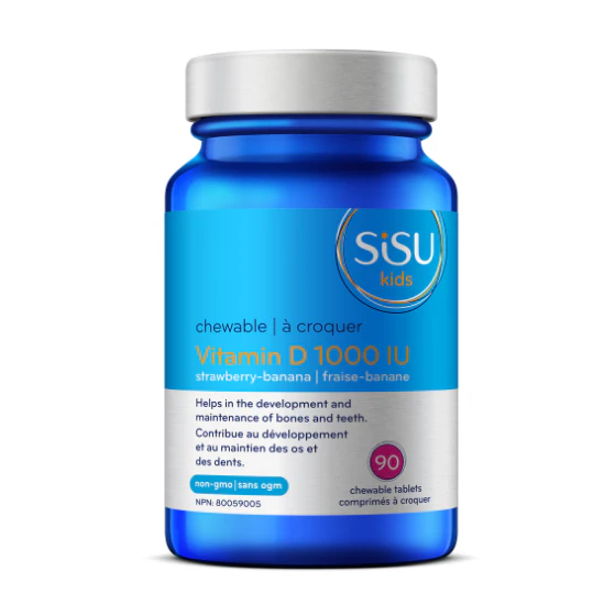 Blue SISU kids vitamin D supplement bottle on a white background natvd.com Natural Vitamin Direct online sales