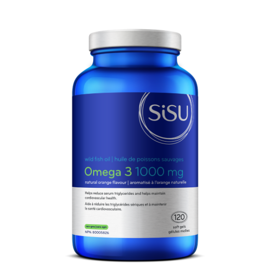 SISU Omega 3 1000mg Orange Flavour, 120 softgels