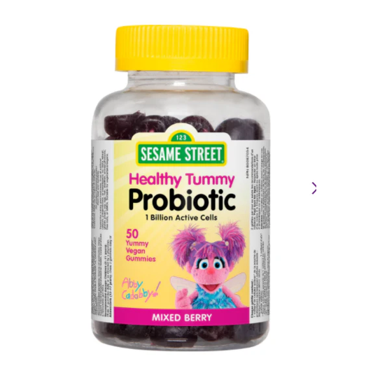 芝麻街 兒童10億活性益生菌軟糖，混合漿果口味，50 粒軟糖