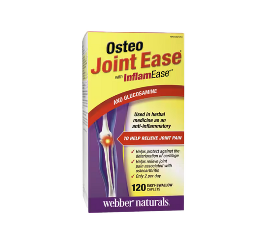 Webber Naturals Osteo Joint Ease™ with InflamEase™ and Glucosamine , 120 easy-swallow caplets