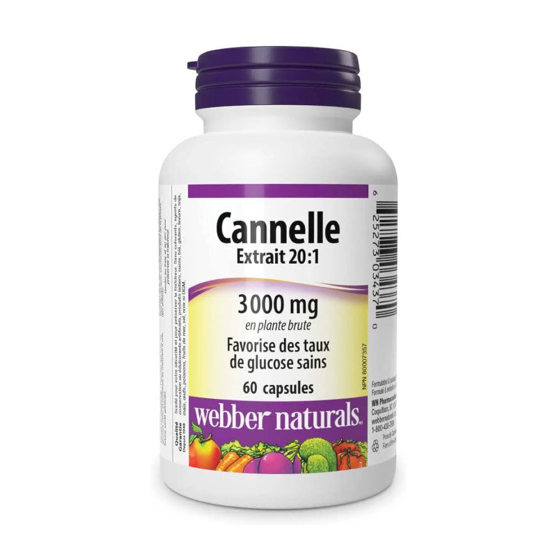 Webber Naturals  维护血糖水平肉桂萃取 150毫克，60粒