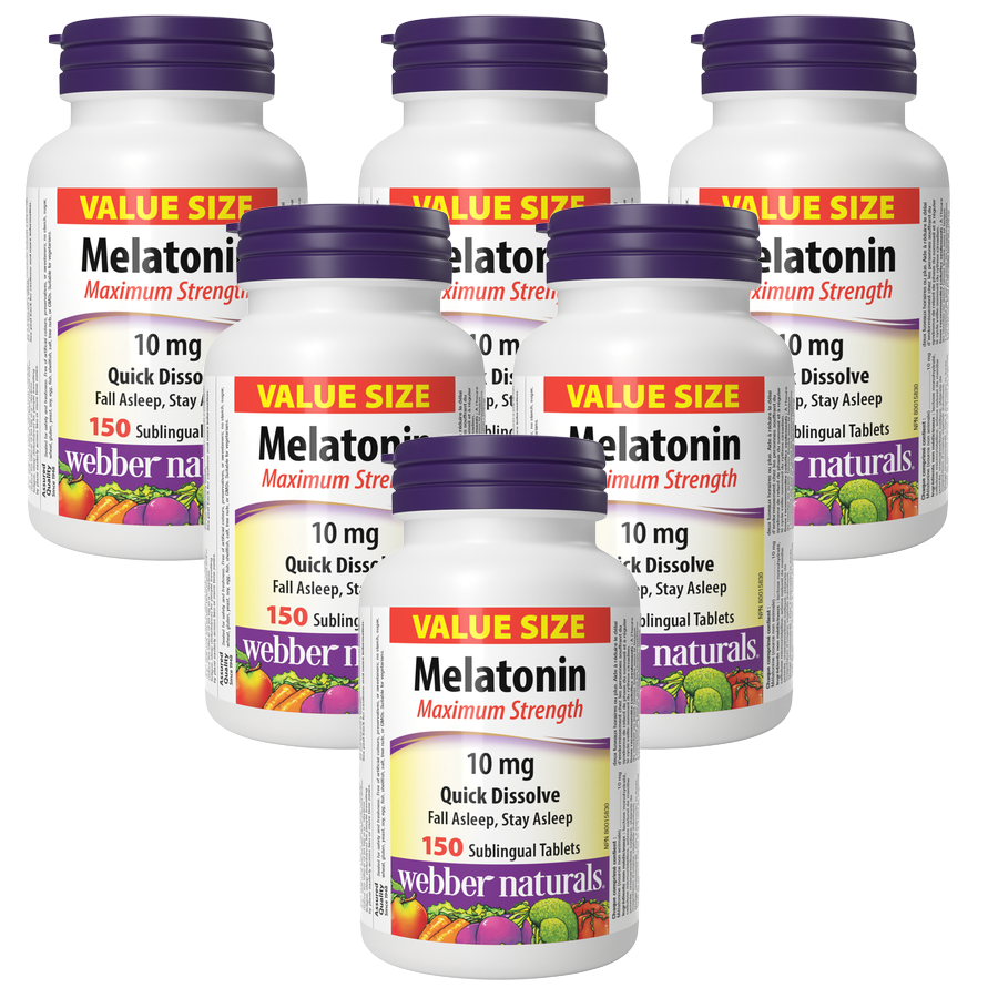 Webber Natural Melatonin 10 mg Canadian label natvd.com
