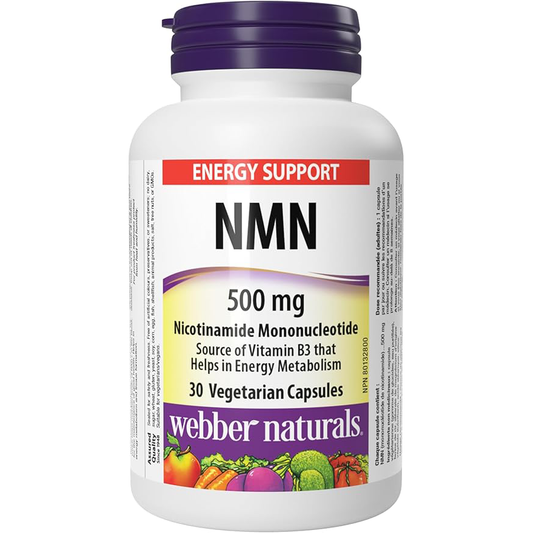 Webber Naturals NMN supplement bottle on a white background