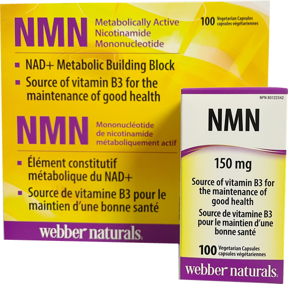 Webber Naturals NMN 150 毫克，100 粒素食胶囊