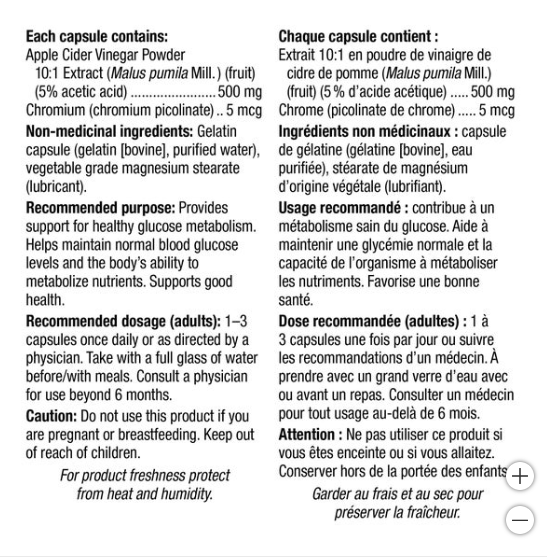 Webber Naturals 含铬苹果醋 360 粒胶囊