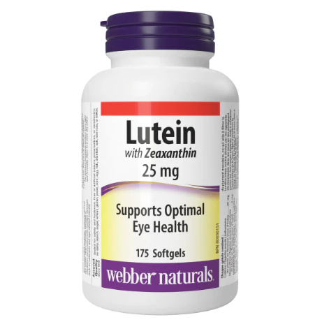 Webber Naturals 强效叶黄素，25毫克+ 5毫克玉米黄质，175粒软胶囊