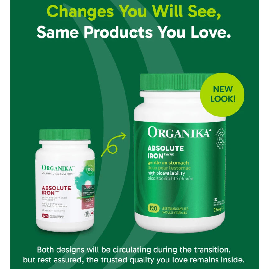 6x Organika Absolute Iron 120 Vegetarian caps Bundle