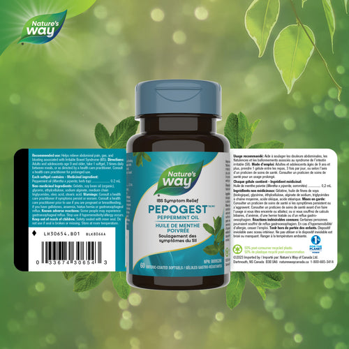 Nature's Way 薄荷油精华 肠溶缓释胶囊，60粒