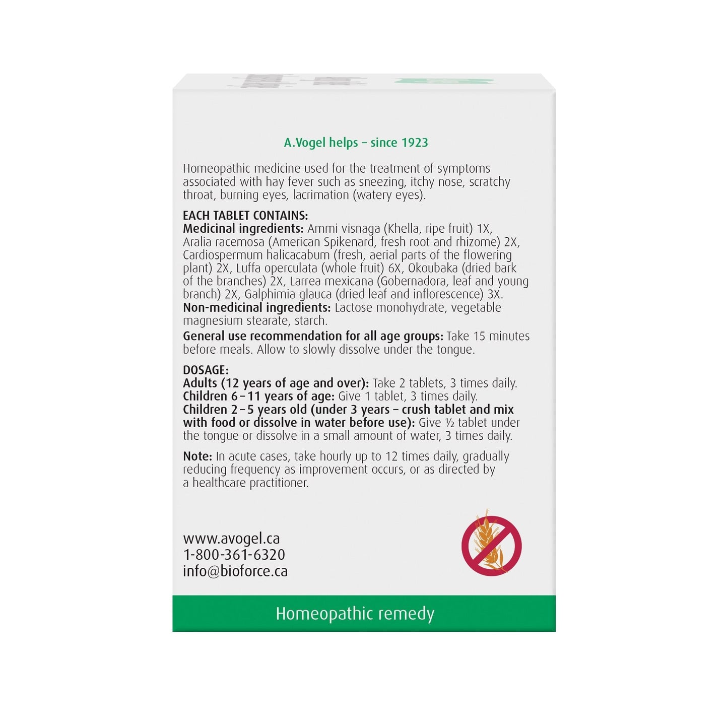 A. Vogel Allergy Relief, 120 Tablets