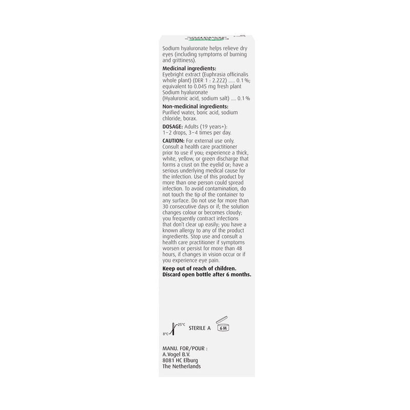 A.Vogel Eye Drops - Fast Acting Long-lasting relief of dry, irritated, tired eyes 10mL
