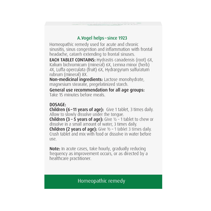A.Vogel Sinus Junior — 兒童天然通鼻劑 120 錠 適用於兩歲以上 