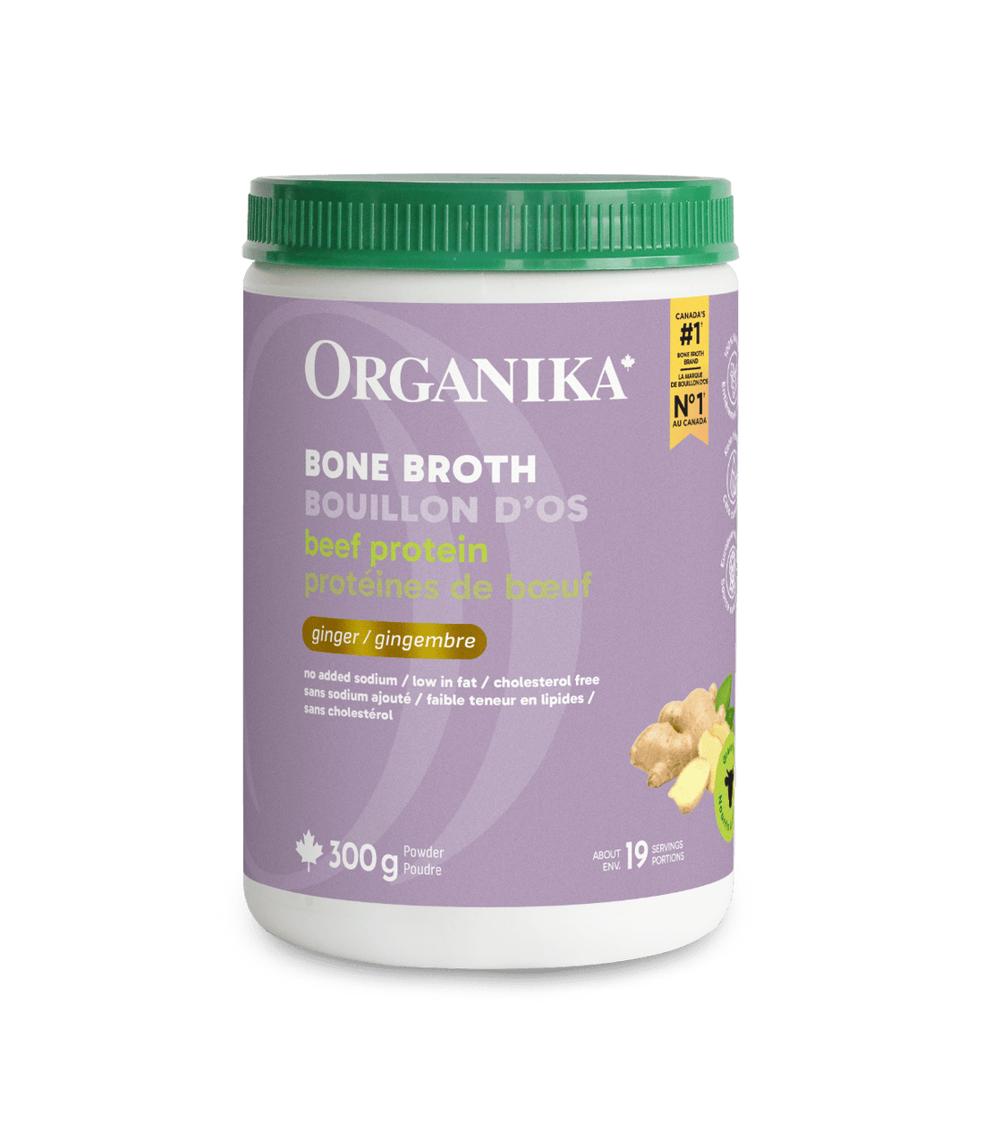 [優惠組合] 6瓶x Organika 牛骨薑味蛋白粉 300克