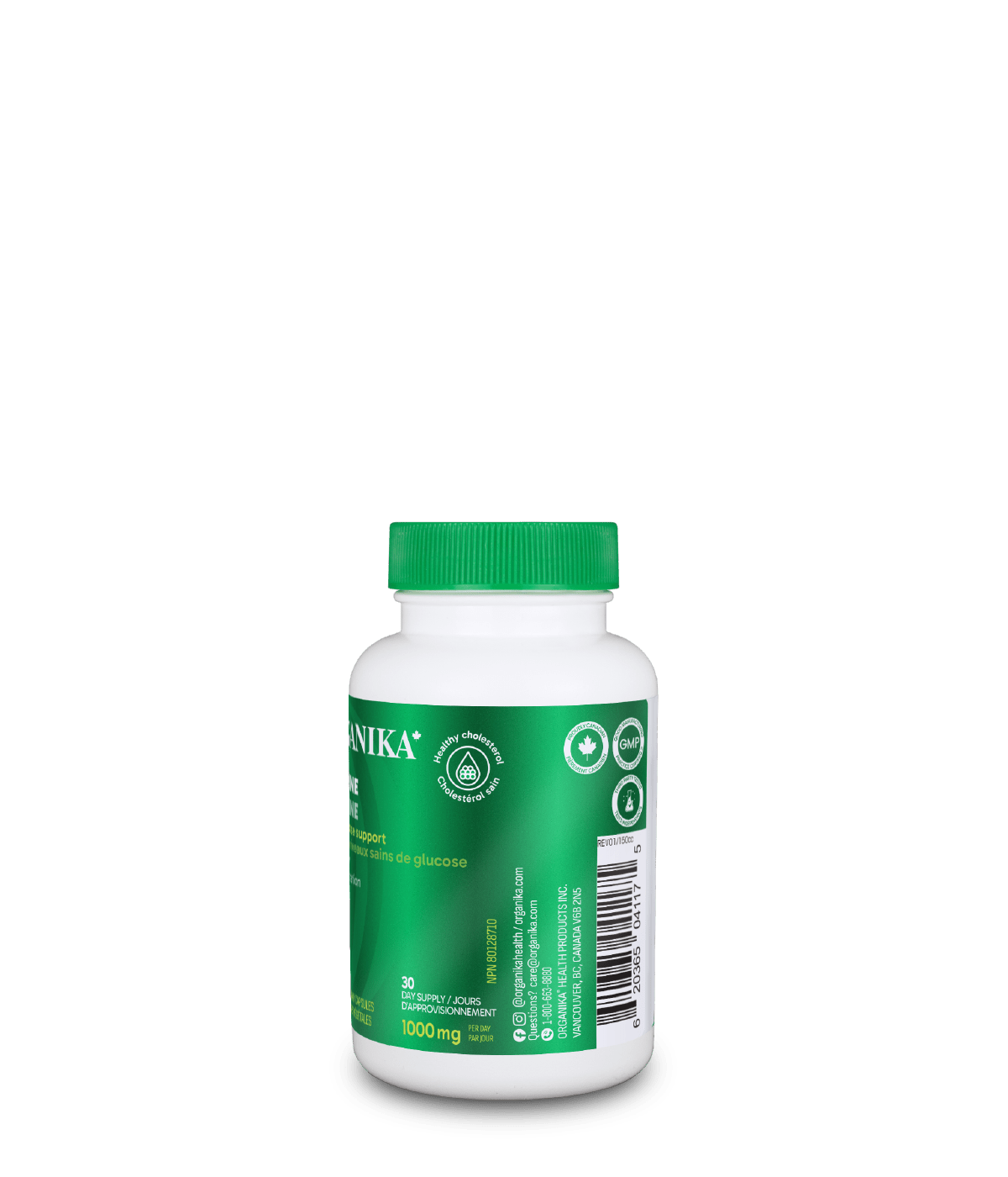 Organika 小檁鹼 500 毫克，促進心血管健康，60 粒膠囊