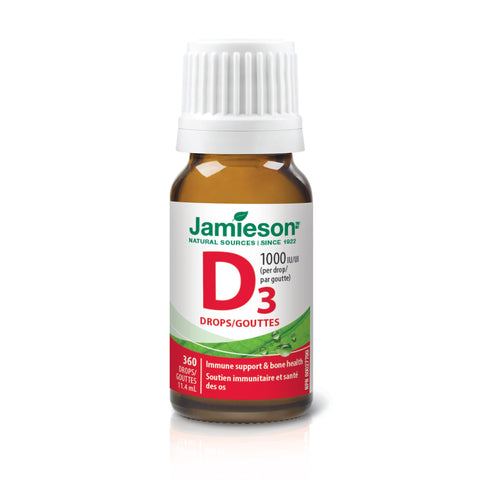Jamieson Vitamin D3 Drops 11.4 ml bottle