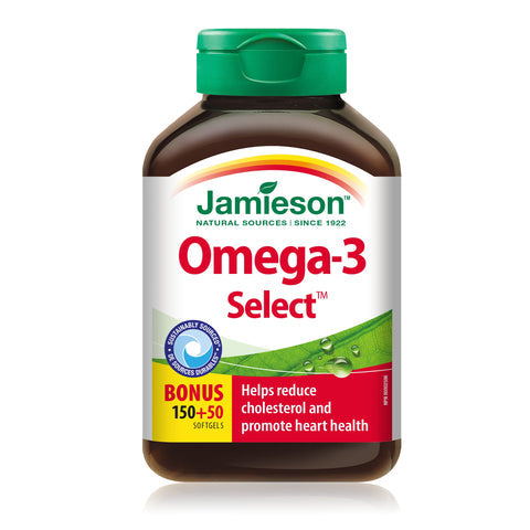 【加量装】Jamieson 健美生 Omega-3 Select 高浓度浓缩深海鱼油, 200粒软胶囊
