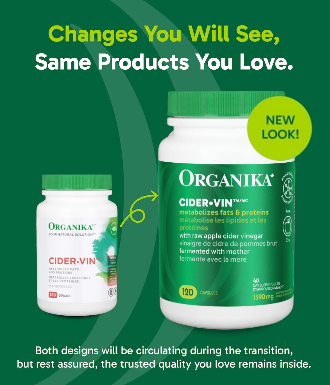 6x Organika Cider Vin 120 capsules Bundle