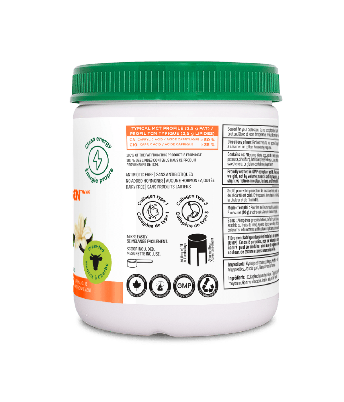 [優惠組合] 6瓶x Organika 強效膠原蛋白粉-香草口味，150g