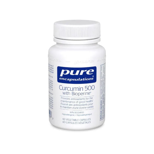 Pure Encapsulations專利薑黃500胡椒鹼膠囊 60粒 對抗炎症 維持健康肝功能