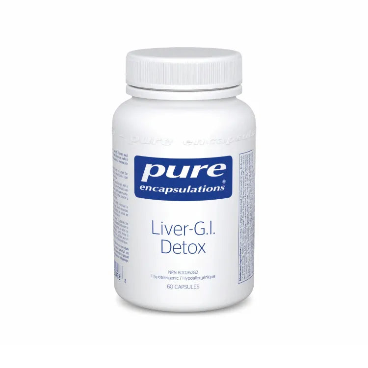 Pure Encapsulations Canadian label Liver-G.I. detox sold by natvd.com