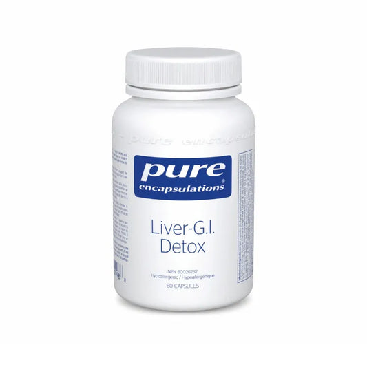 Pure Encapsulations Canadian label Liver-G.I. detox sold by natvd.com