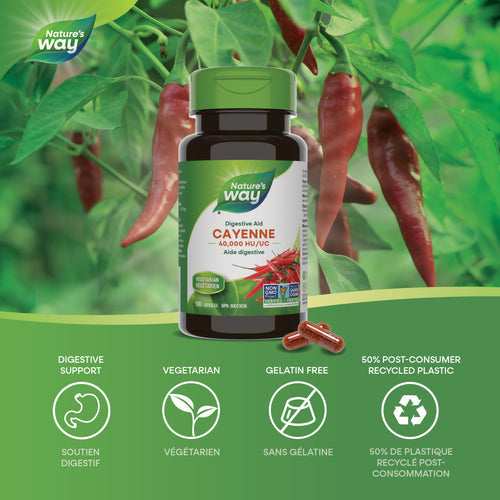 Nature's Way 番椒活血膠囊，40,000H.U., 450毫克, 100 顆