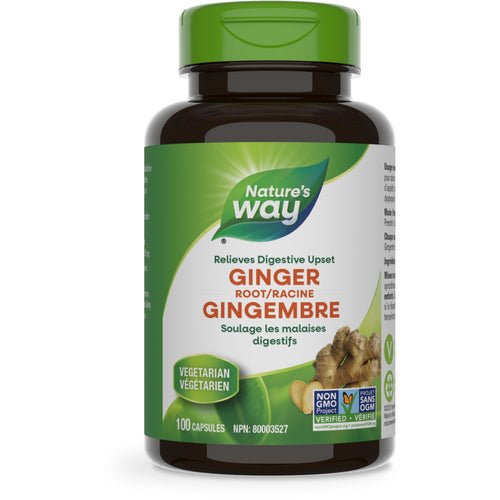 Nature's Way Ginger Root, 100 capsules Canadian label