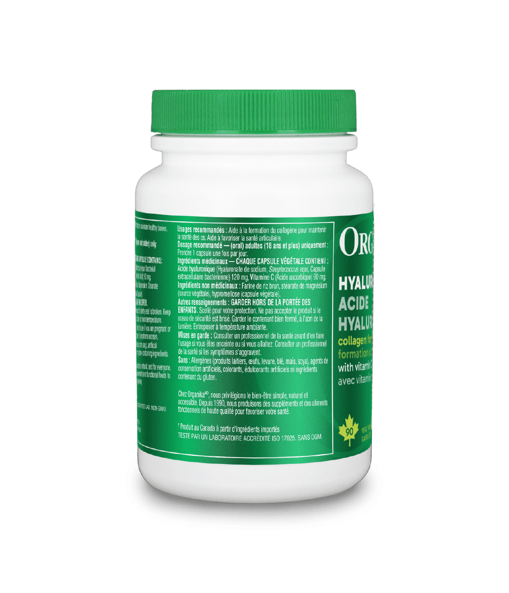 6x Organika Hyaluronic Acid + Vitamin C 120mg 90 vegetarian capsules Bundle
