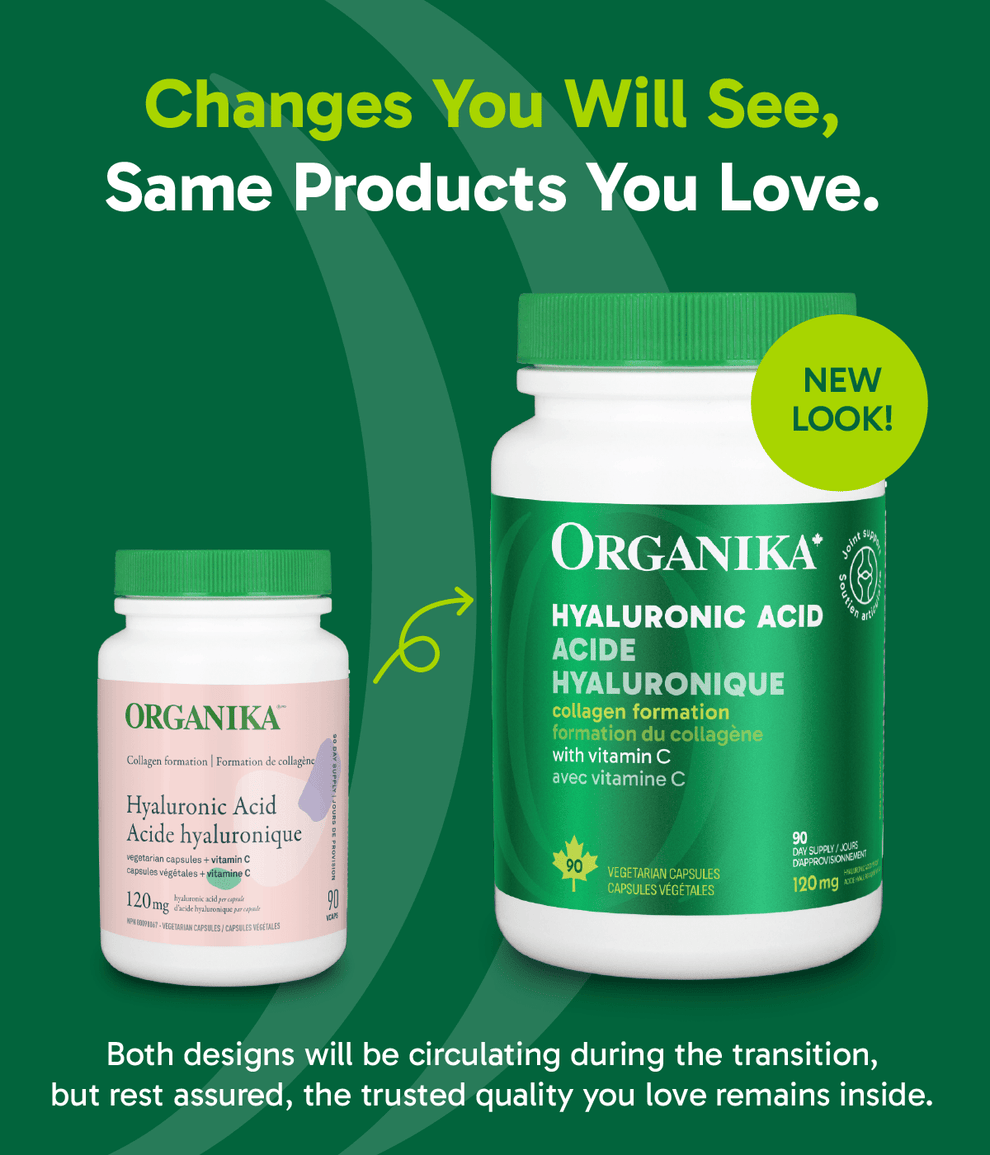 6x Organika Hyaluronic Acid + Vitamin C 120mg 90 vegetarian capsules Bundle