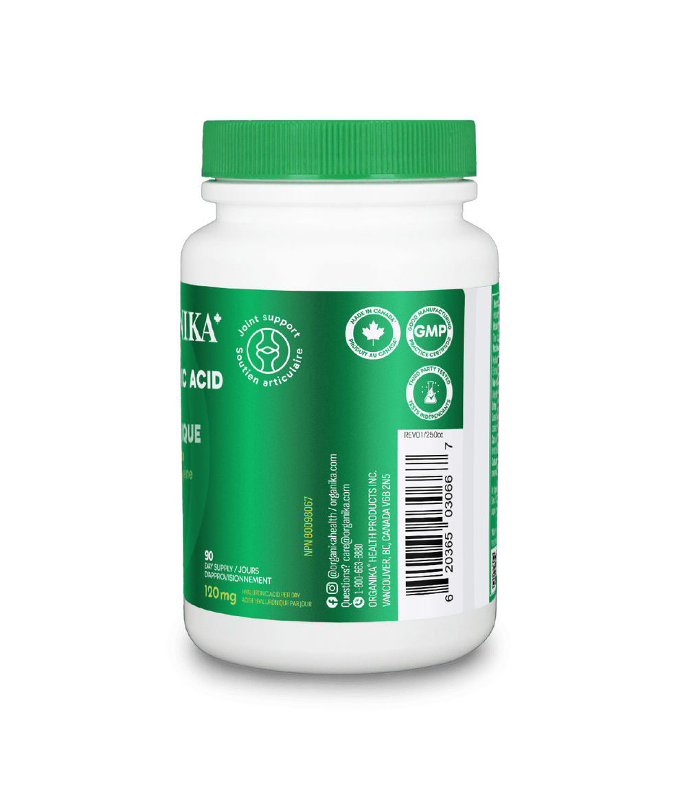 6x Organika Hyaluronic Acid + Vitamin C 120mg 90 vegetarian capsules Bundle