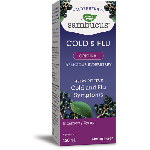 Nature's Way Original Sambucus Cold and Flu Care, Syrup, 120 ml