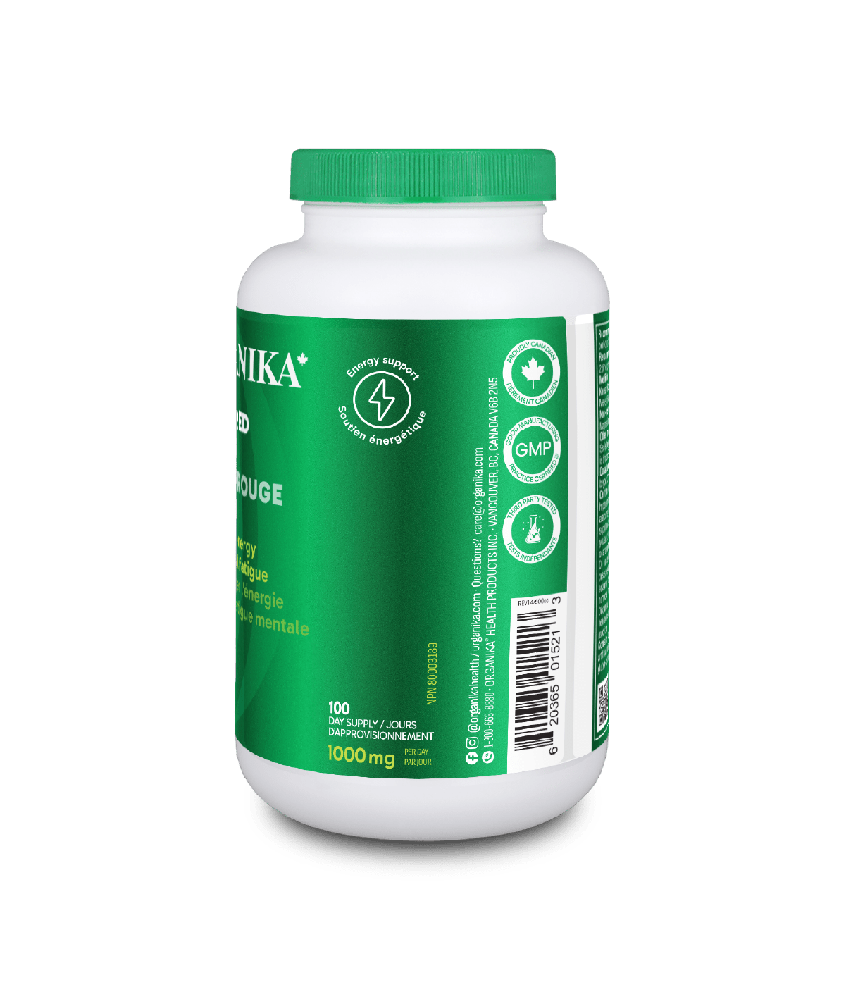 [優惠組合] 6瓶x Organika 韓國紅參（提高能量/免疫力） 500mg， 200 粒膠囊