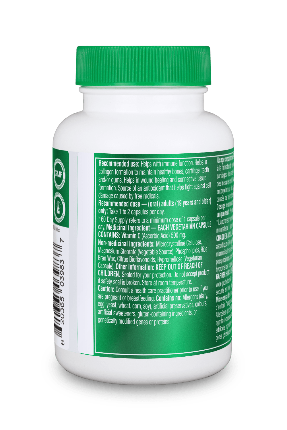 Organika  Liposomal Vitamin C 500mg 60 Vegetarian Capsules