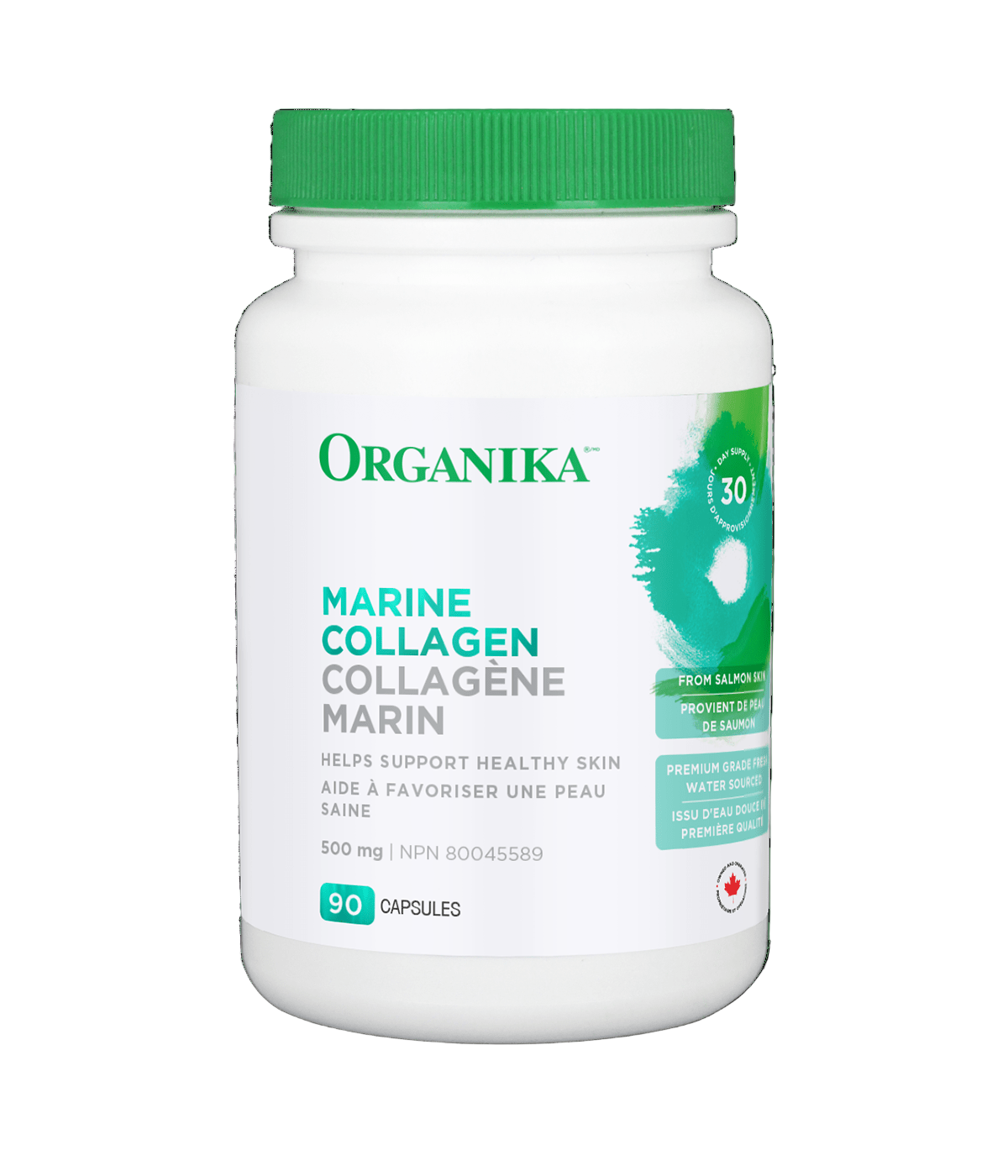 Organika 高含量天然三文魚青春膠原蛋白 500毫克，90粒膠囊