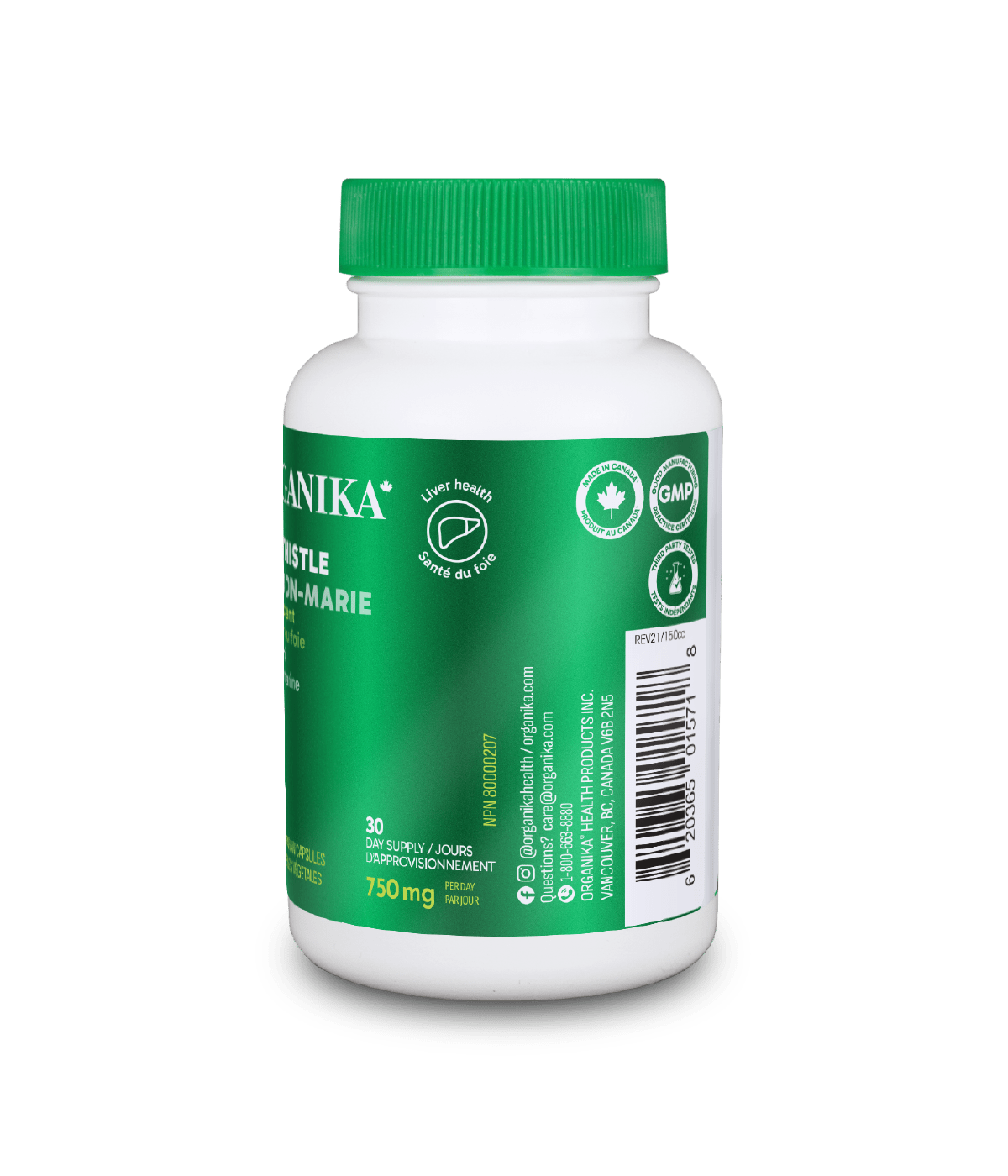 6x Organika Milk Thistle 250mg 90 vegetarian capsules Bundle